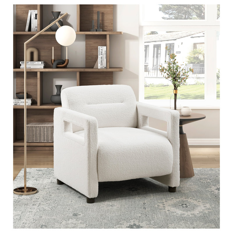 Fauteuil d'appoint rembourré Luxury, Rembourrage en mousse beige