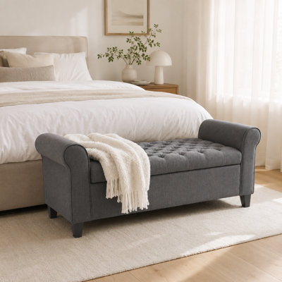 Bridgemon Fabric Upholstered Storage Bench