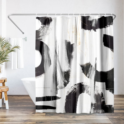 Strayer Polyester Abstract Shower Curtain