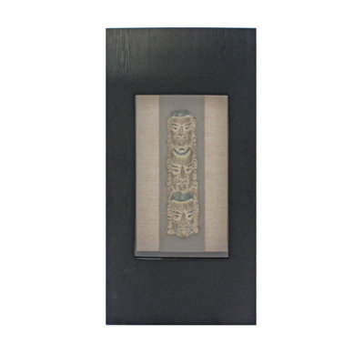 40" X 20" Black Wood Face Framed Art
