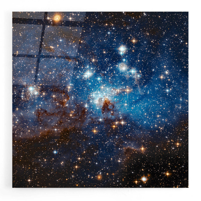 «LH 95 Star Cluster», art mural en verre acrylique télescope Hubble, H 12 po x l 12 po x P 0,12 po