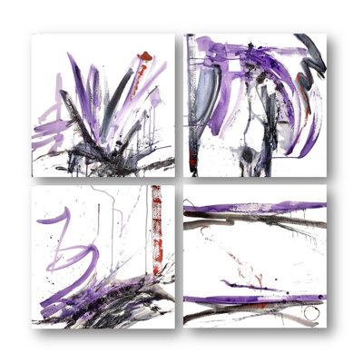 Purple And Black Print by John Beard