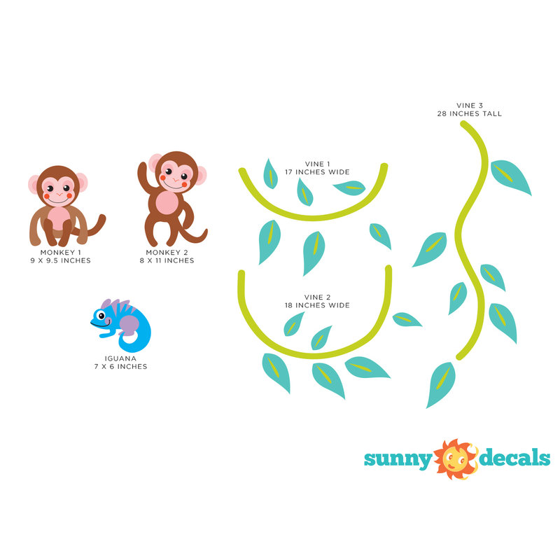 Adhésif décoratif Monkeys on Vine