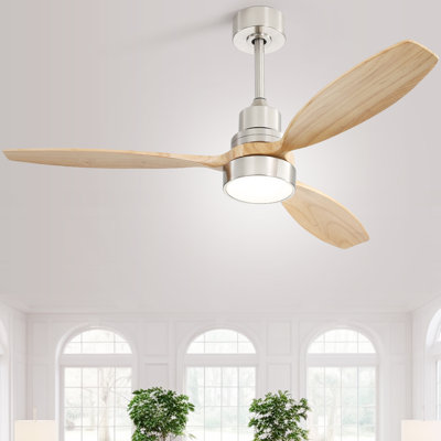 52" Nicola 3 - Blade LED Propeller Ceiling Fan with Remote Control and Light Kit Included