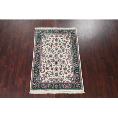 Karnvir One-of-a-Kind 4'1" X 5'11" Wool Area Rug in Ivory