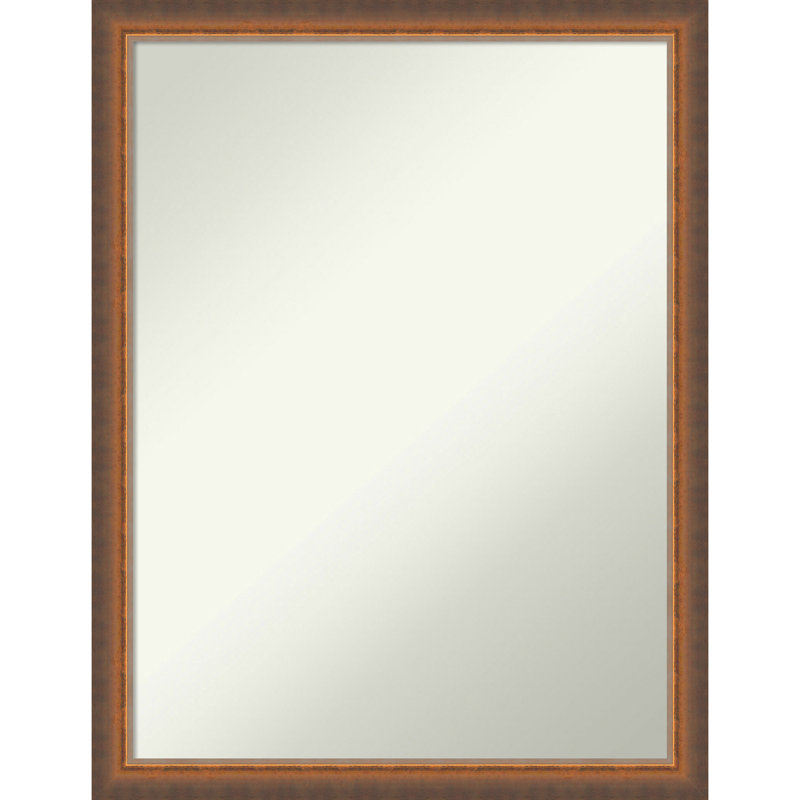 Brienne Solid Wood Rectangle Wall Mirror, Bronze