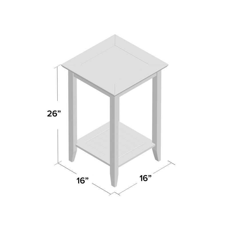 Moana End Table, Off-White