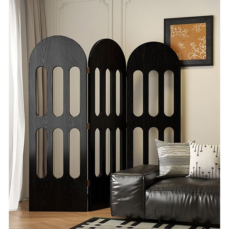 Paravent creux français antique en bois massif