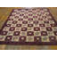 1920s Wool Hooked Antique Allover Geometric American Ivory Beige Cream White Rug