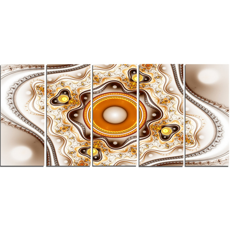 «Fractal Circles and Wavy Curves», impression d'art graphique sur plusieurs pièces