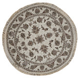 High-Quality Hand-Knotted Ivory Area Rug