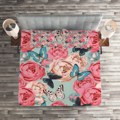 Herbs Farmhouse / Country Floral Coverlet