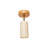 Elegant Wooden Chandelier with Travertine Cap, Beige & Oak Finish | 21 x 8.3 inches | Max 10W GU10 Socket (Bulb Not Included) | Perfect for Living Room, Dining Room, or Entryway | IP20 Rated, Stylish Design-1389958904