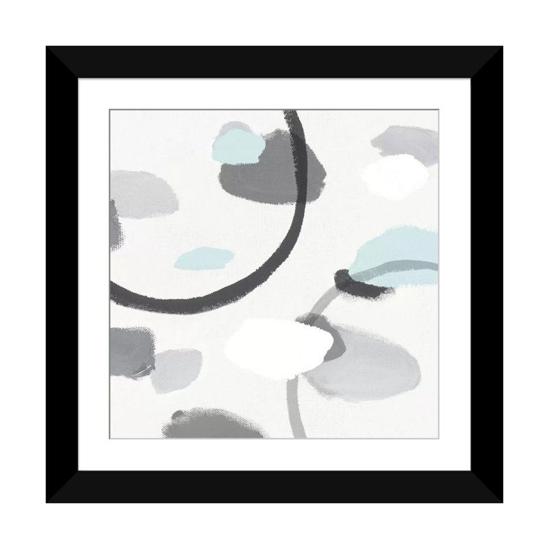 Impression sur toile, H 16 po x l 16 po x P 1 po, Papier beaux-arts encadré noir, Blanc