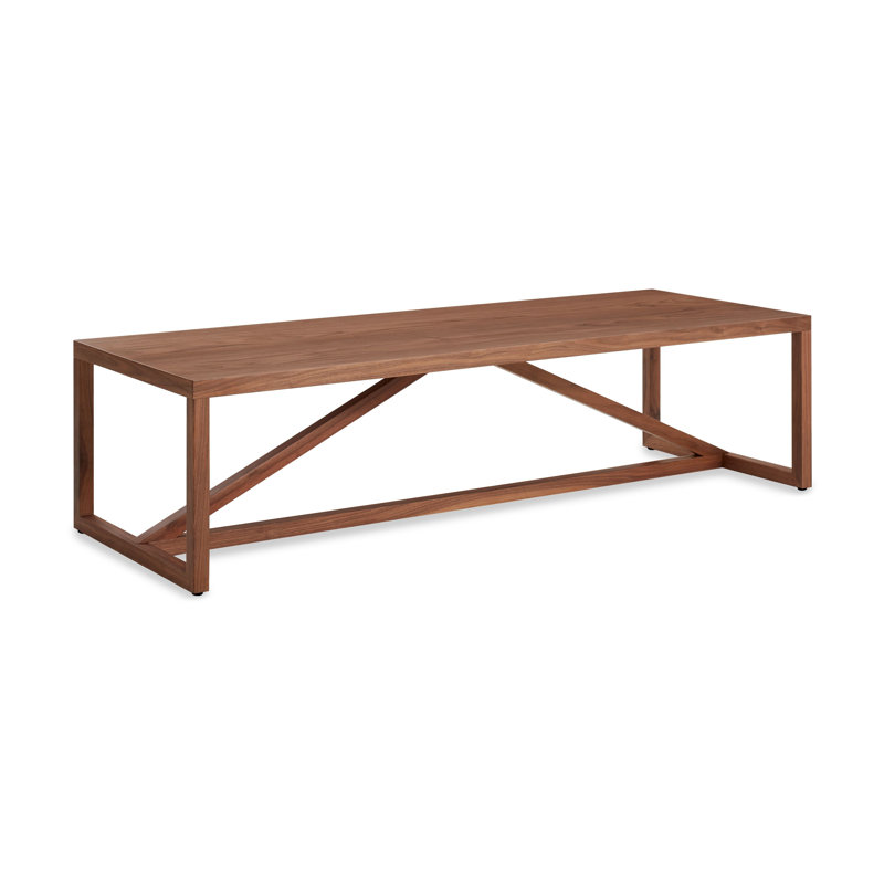 Strut Coffee Table, Walnut, 14" H x 54" L x 20" W