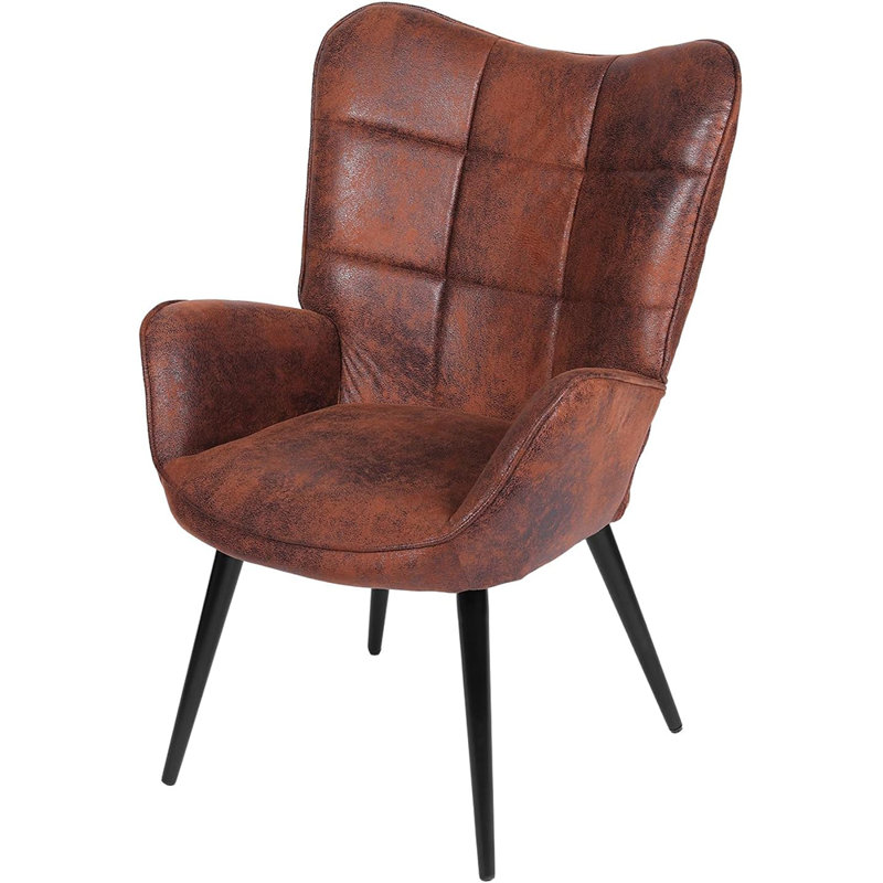 Mid-Century Modern Upholstered Dining Chairs with Wood Legs, High-Back Kitchen Chairs for Dining Room, Living Room & Restaurant