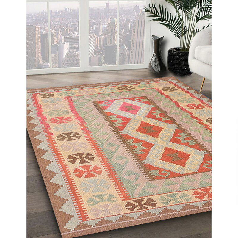 Tapis contemporain orange, Rectangle 8 pi x 12 pi