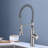 Single-Handle Pull-Down Sprayer Kitchen Faucet in Brushed Nickel-111996107