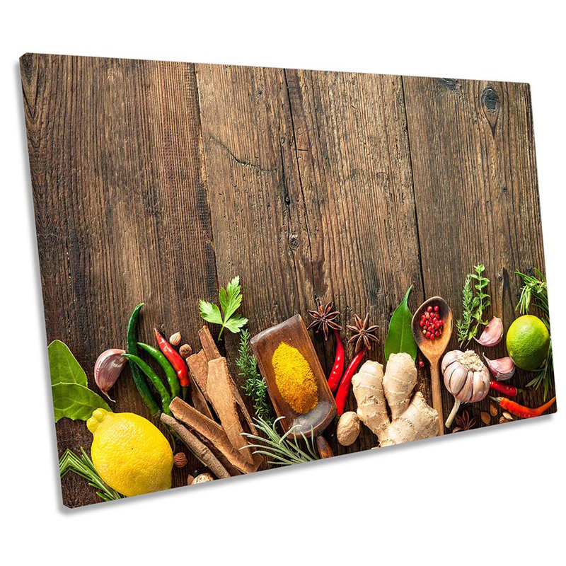 Vegetables Cooking Kitchen - Wrapped Canvas Print, 61cm H x 91.4cm W