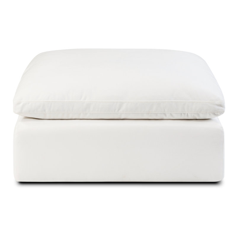 Cape 5 - Piece Modular Upholstered Reversible Chaise U-Sectional, Cotton White Fabric