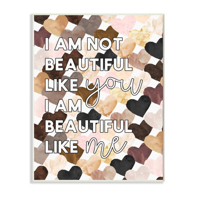 «Beautiful Like Me Expression» par Erica Billups - impression d'art textuel