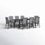 Ensemble de salle à manger rectangulaire en aluminium pour 8 personnes 83,8 po Leonard-806276703