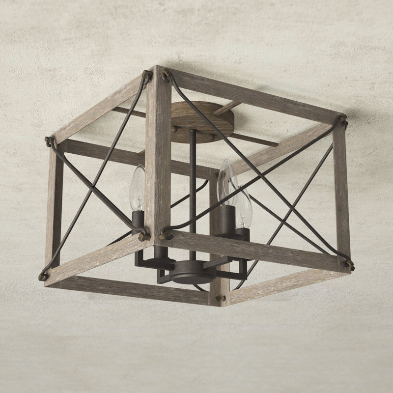 Plafonnier semi-encastré 4 lumières 14 po Hulett, non