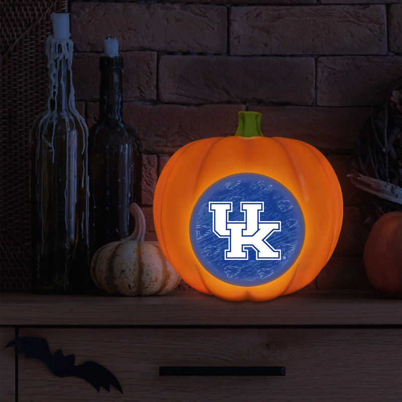 Décor de citrouille en résine à logo 3D NCAA Kentuck | 10 po