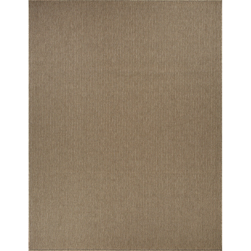 Tapis brun clair à motif géométrique Poole Collection, 8 pi x 10 pi