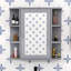 Armoire à pharmacie murale à miroir pour salle de bain avec tablettes intérieures réglables et 6 tablettes latérales ouvertes-591250654