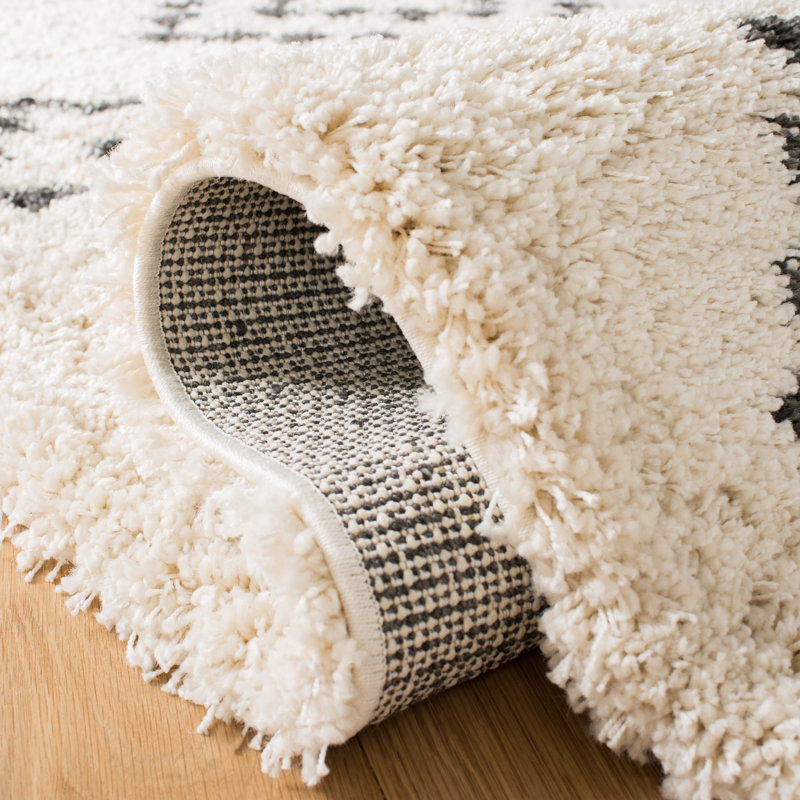Tapis géométrique noir / beige Cosper, Rectangle 3 pi x 5 pi