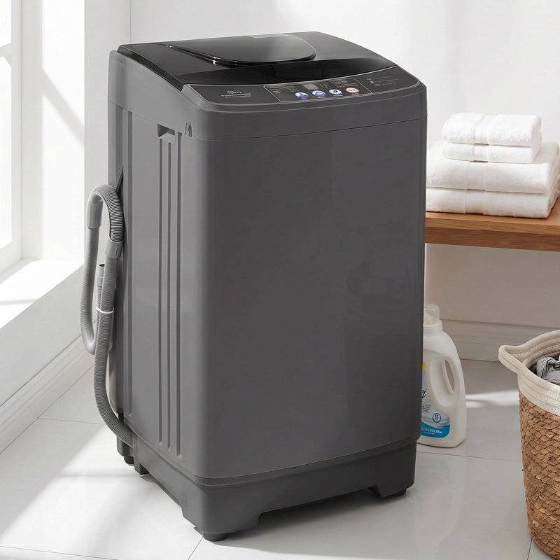 2.8 Cu.Ft Portable Washing Machine 20Lbs Portable Washer With Drain Pump, Compact Washer Machine With 10 Programs 8 Water Levels Compact Laundry Machine For Apartment, Home, Dorms, Rv