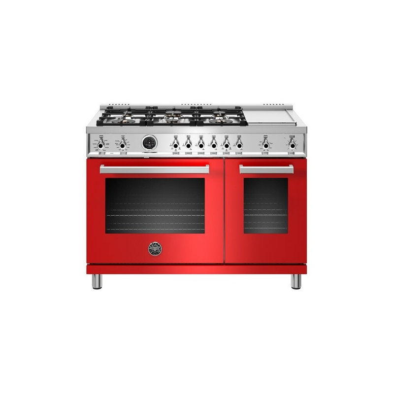 Bertazzoni 48'' W Free Standing Range, Red