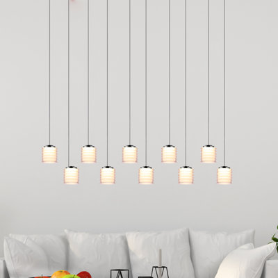 Luminaire suspendu cylindrique à DEL 10 lumières Boley
