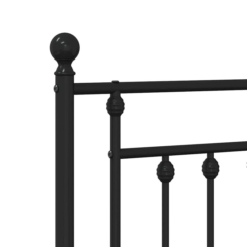 Metal Replace Headboard 140 Cm, 97cm H x 156cm W x 3cm D, Black