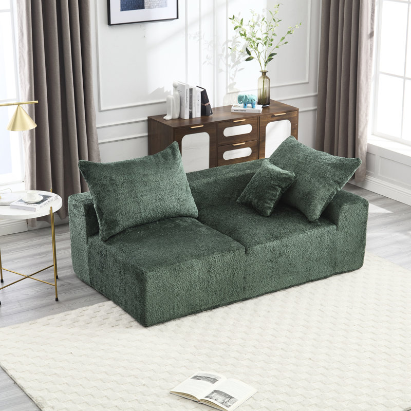 Chenille recouverte d'un matériau respirant pour la maison 2, H 29,34 po x l 30,13 po x P 29,89 po, Émeraude