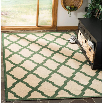Tapis crème / vert Ferrill