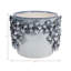 Pot de fleurs rond en céramique texturée moderne pour l'extérieur, le jardin et la terrasse - Pot de fleurs d'intérieur pour la décoration du salon