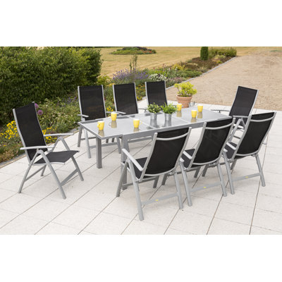 Vallee 8 - Person Extendable Rectangular Patio Dining Set