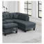 Ensemble de canapé modulaire en L 3 pièces avec repose-pieds et porte-gobelets Charcoal