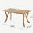 Outdoor 59 Inch Rectangular Solid Wood Table Dining Table,Teak Finish-258473334