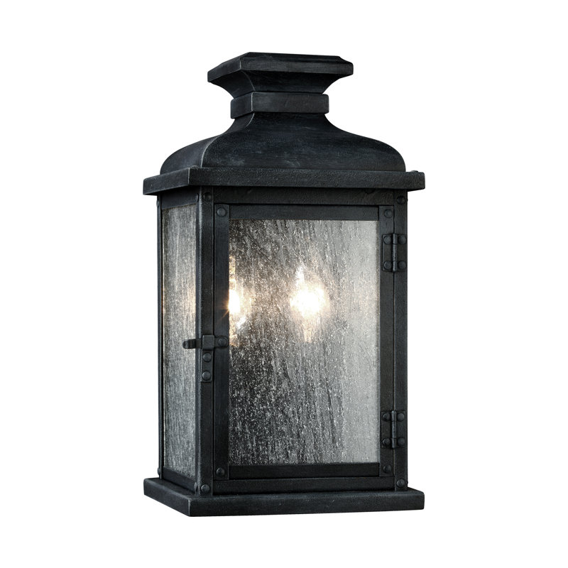 Pediment 2 - Light Outdoor Flush Mount, Dark Weathered Zinc, 12.5" H x 6.75" W x 6" D