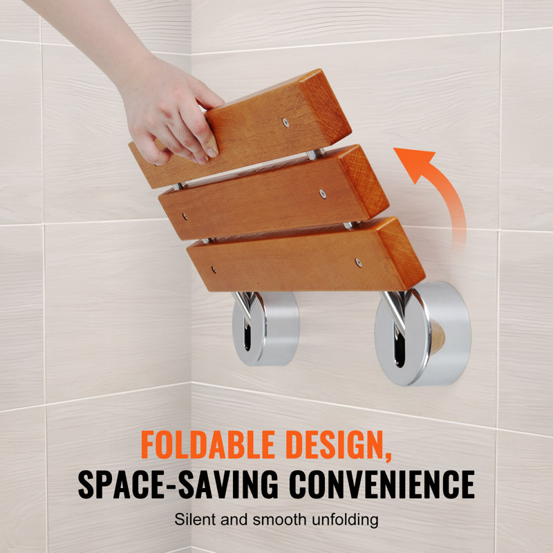Calimesa 20.1'' W Solid Wood Shower Bench