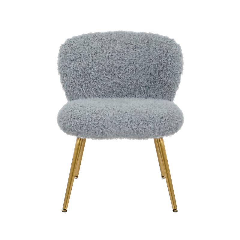 17.13'' H Upholstered Side Chair, Gray