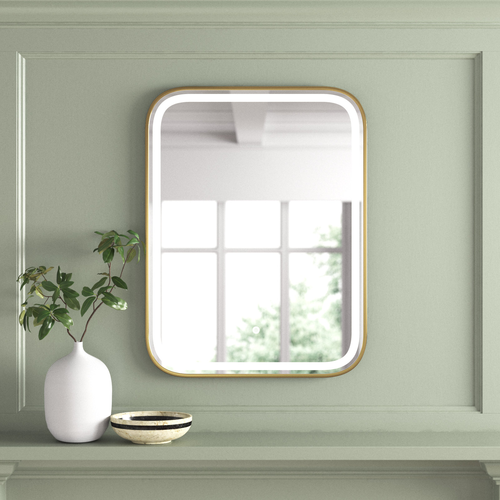 Ani 24" Accent Mirror, Gold