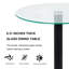 Tables de bout Modern, table d'appoint en verre trempé de 23,62 po pour la maison-1386124641