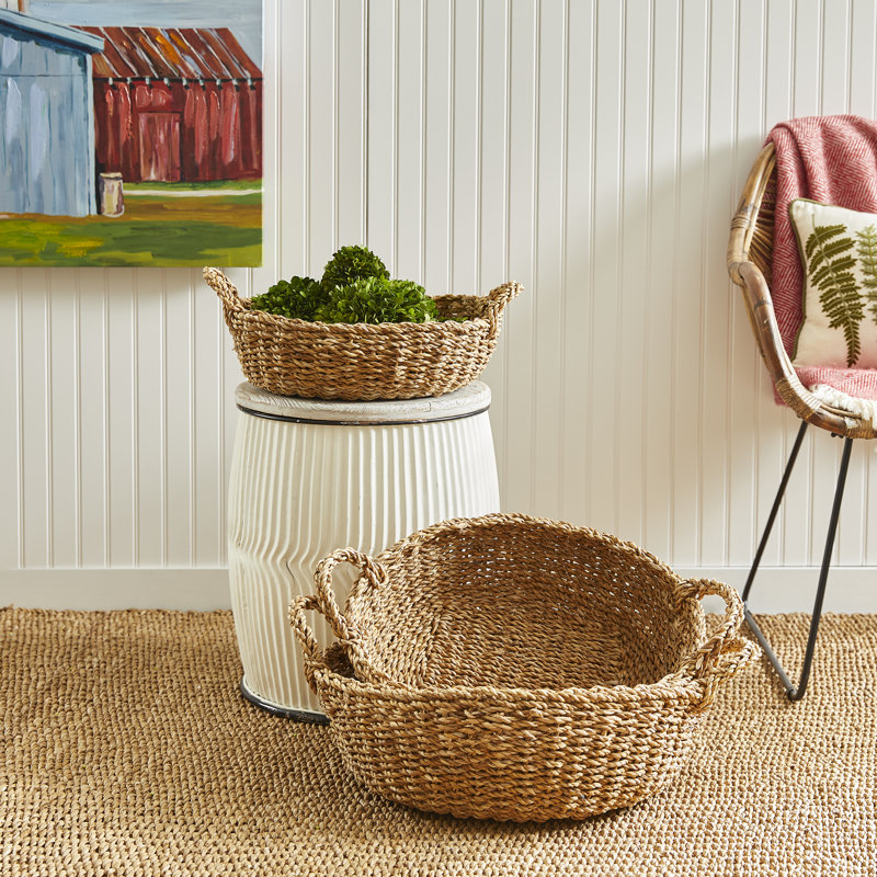 Varney Sg Shallow Baskets W/ Handles