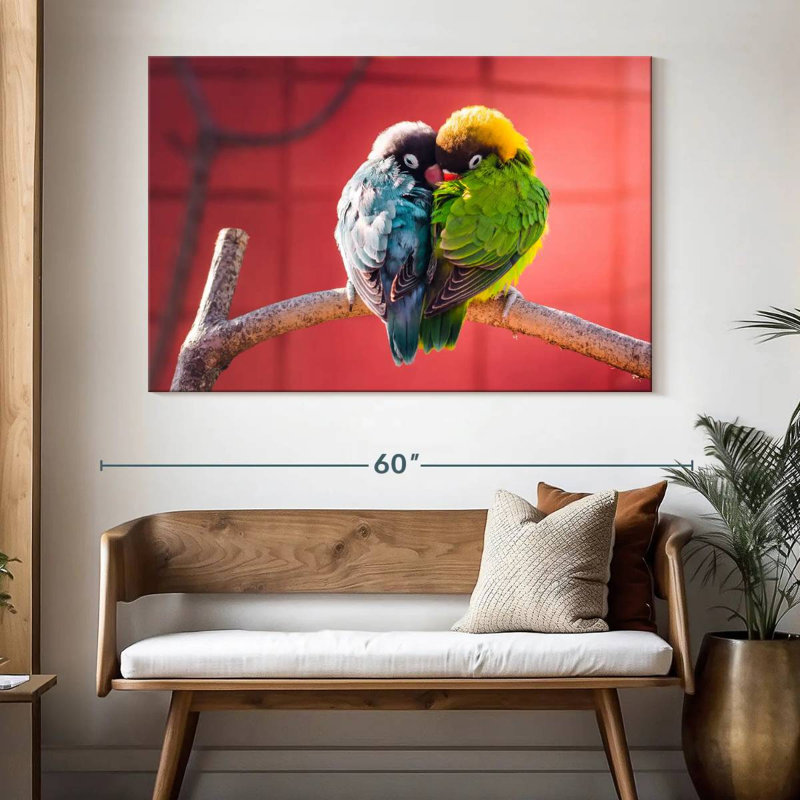 Brampt Lovebirds Cuddle, 34" H x 51" W