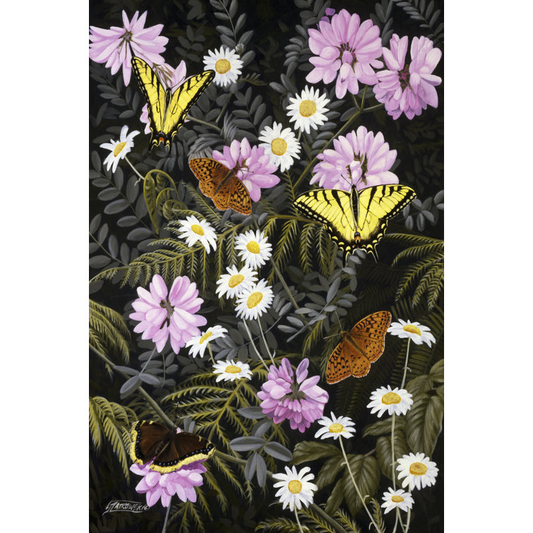 Tapestry Of Butterflies by Fred Szatkowski - Wrapped Canvas Art Prints
