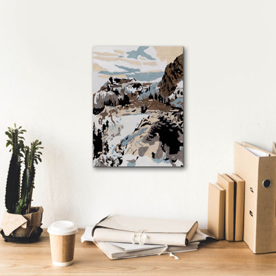  Art mural en toile «Hush Peaks 1» par Melissa Wang, 12 po x 16 po